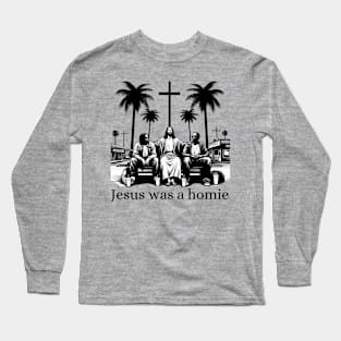 Jesus was a homie minimalist Blackwork Long Sleeve T-Shirt